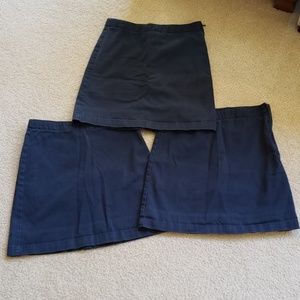 3 pairs of lands end school uniform chino skort
